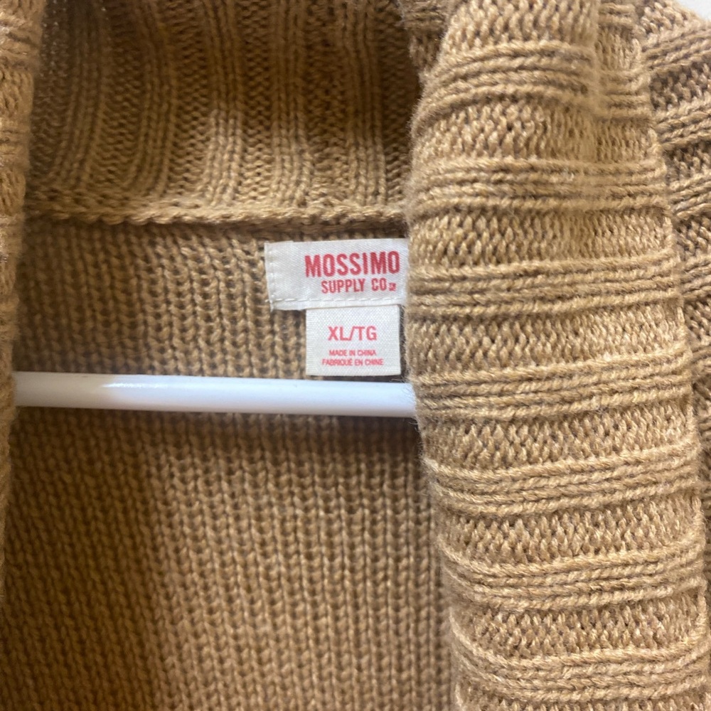 Massimo Black and Tan Cardigan Sweaters Shawl Collar - Picture 6 of 10
